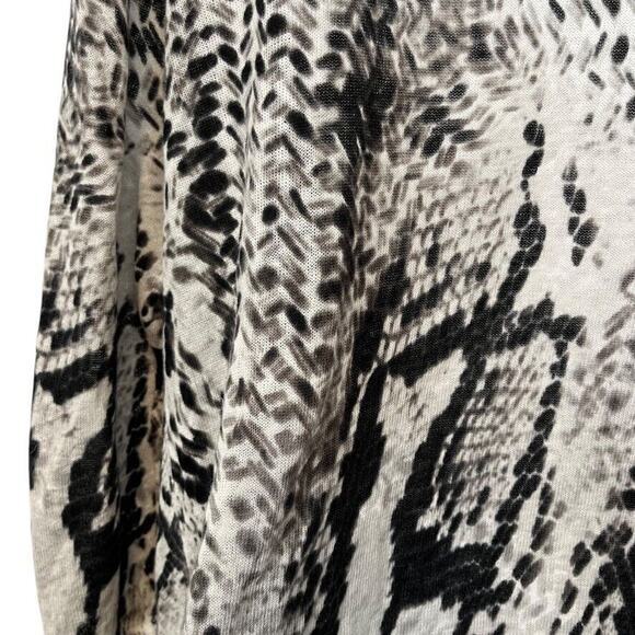 Chicos Womens Linen Cotton Blend Open Cardigan Sweater Snakeskin Knit sz 2 L - Picture 12 of 16